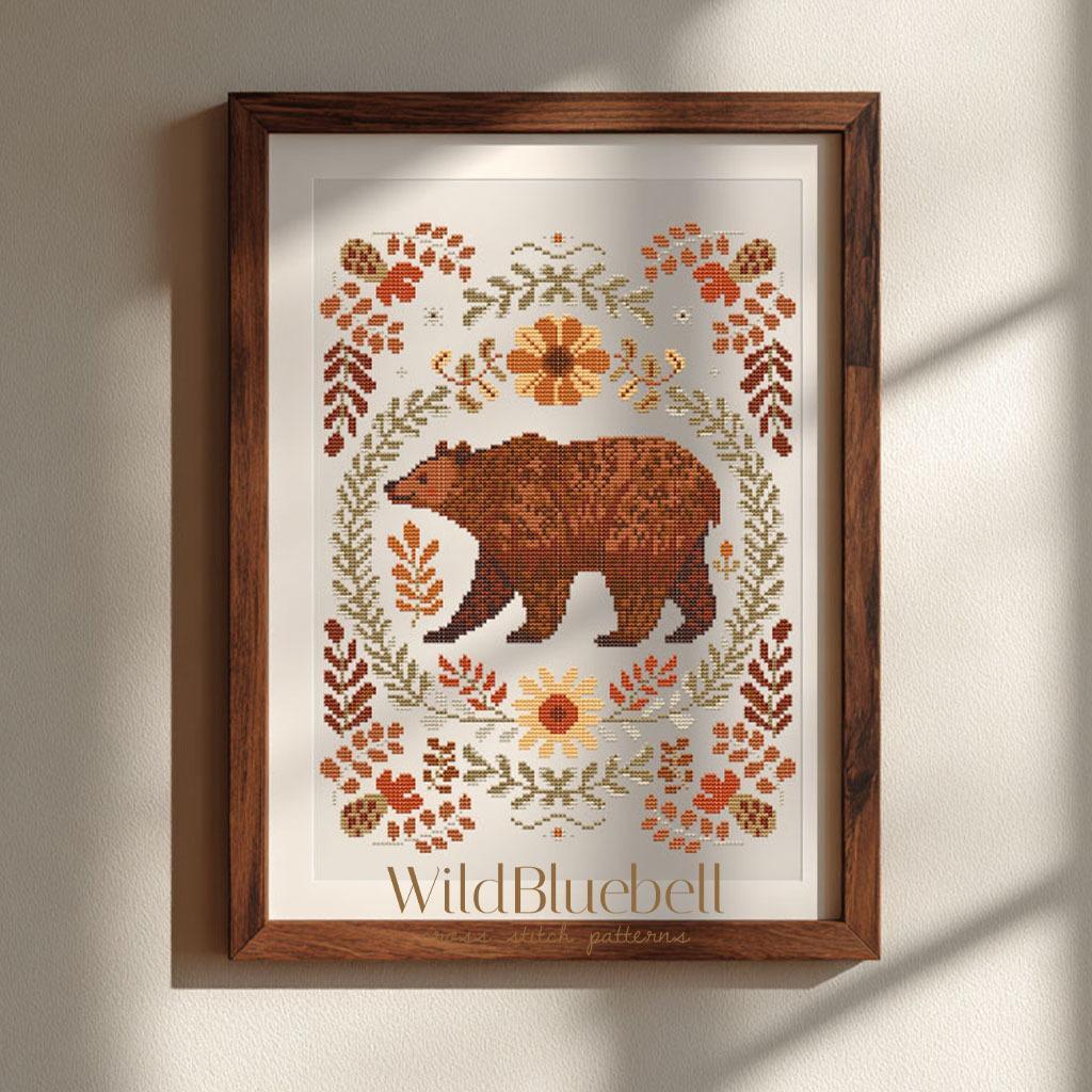 Хозяин леса. Электронная схема вышивки крестиком