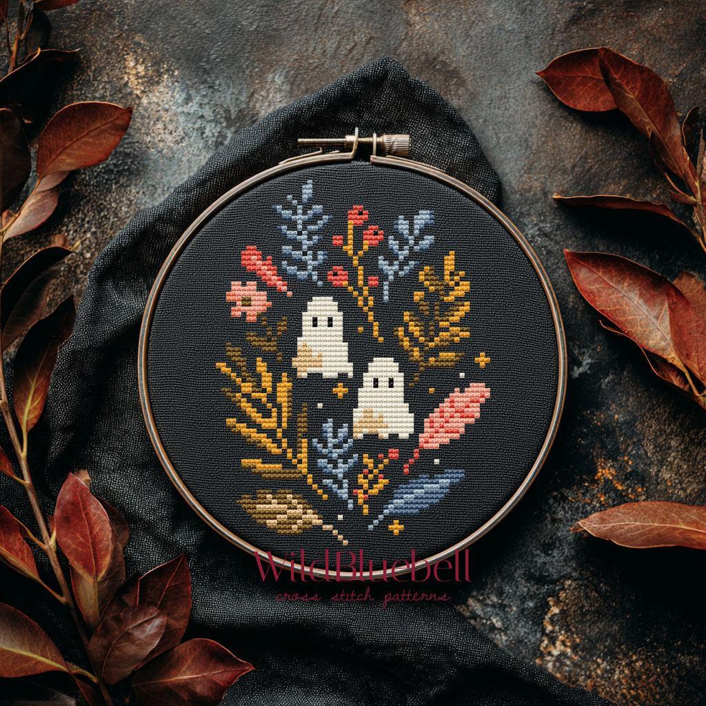 Осенние духи. Электронная схема вышивки крестиком