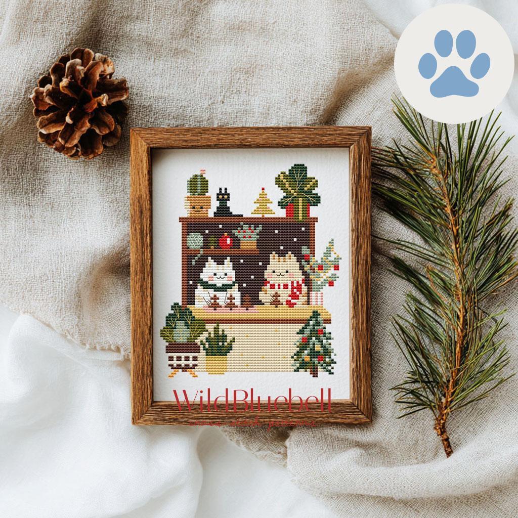 Магазин печенья. Электронная схема вышивки крестиком