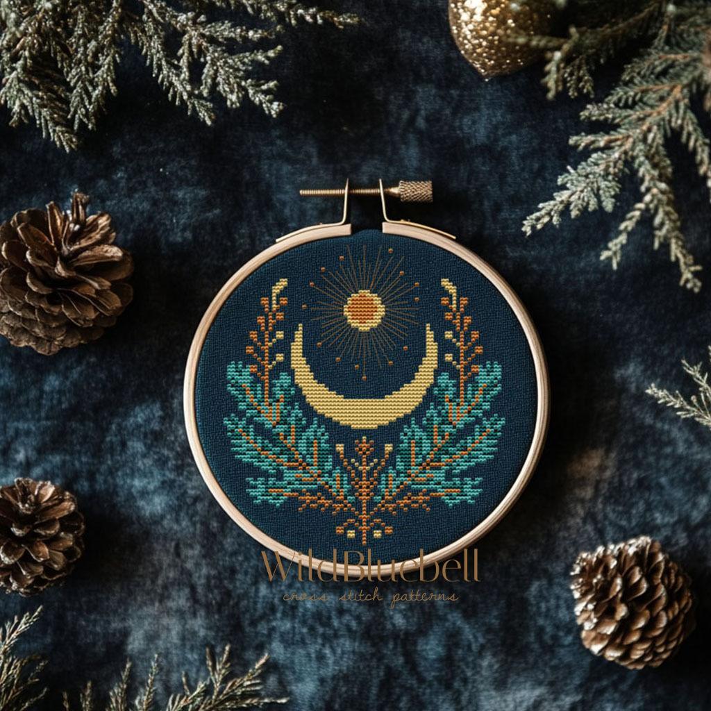 Свет Йоля. Электронная схема вышивки крестиком