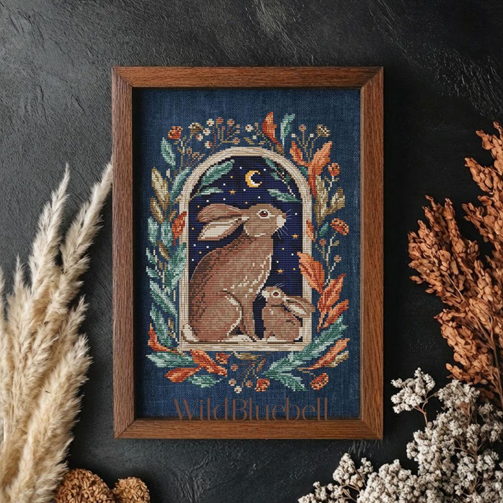 Сказка под лунным небом. Электронная схема вышивки крестиком