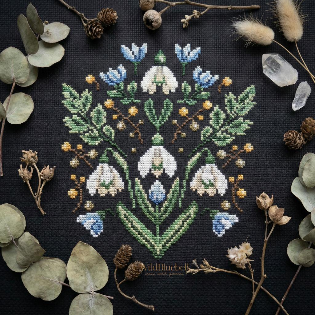 Капель. Электронная схема вышивки крестиком cs58