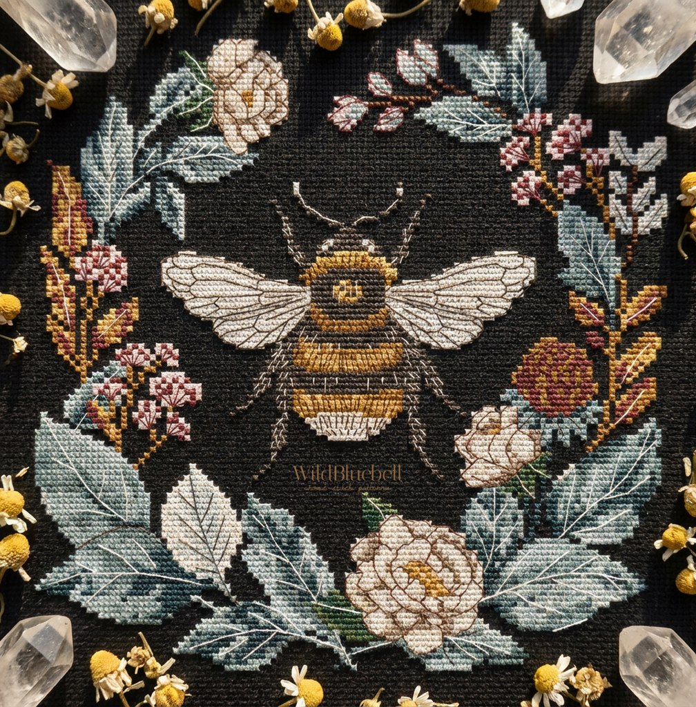 Зачарованный венок. Электронная схема вышивки крестиком cs102