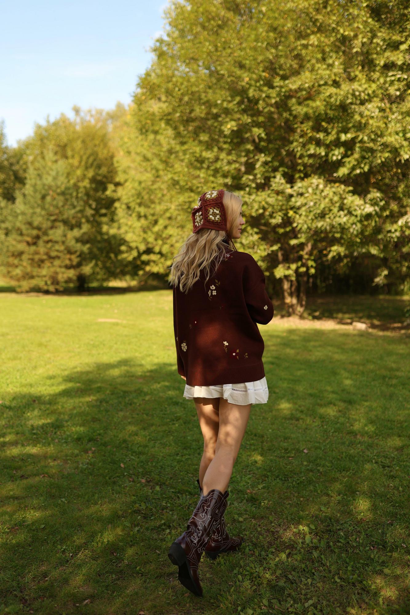 Чепчик из бабушкиных квадратов