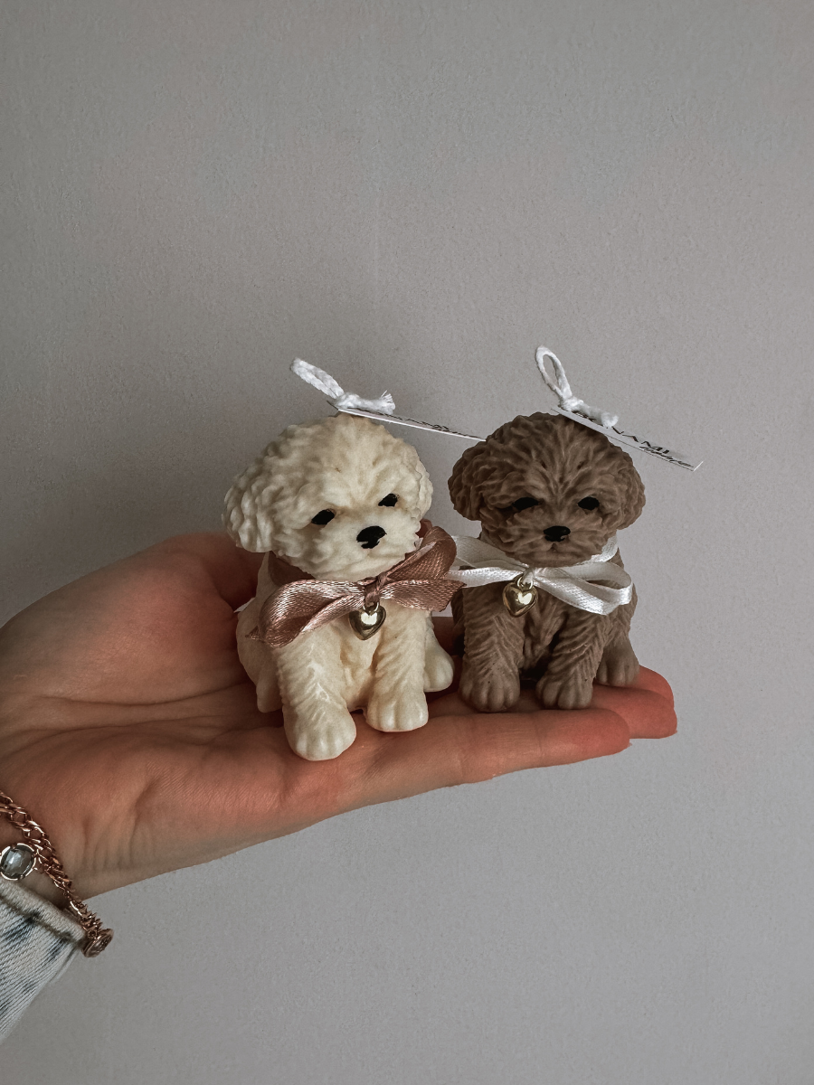 Силиконовая форма для свечей "Щенок Мальтипу S"