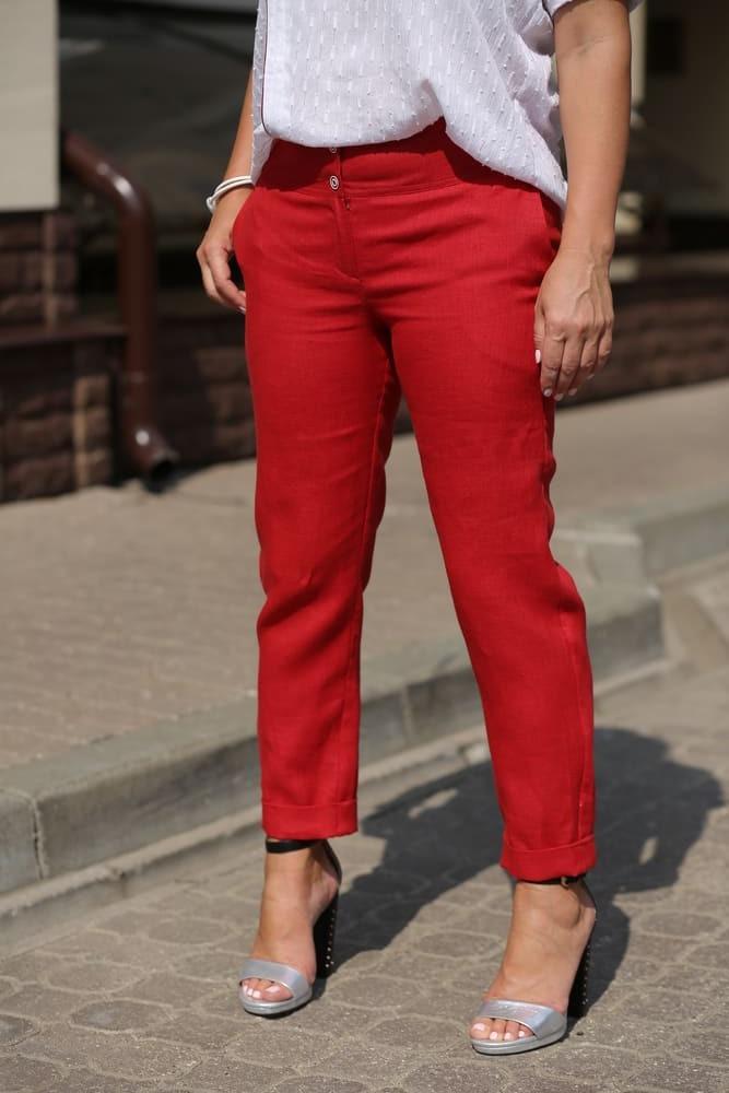Брюки красные