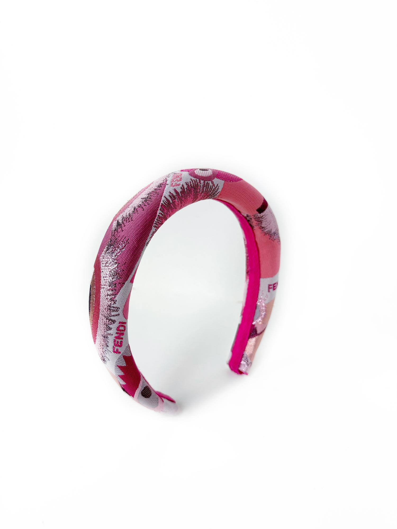 Ободок круглый из жаккарда Fendi