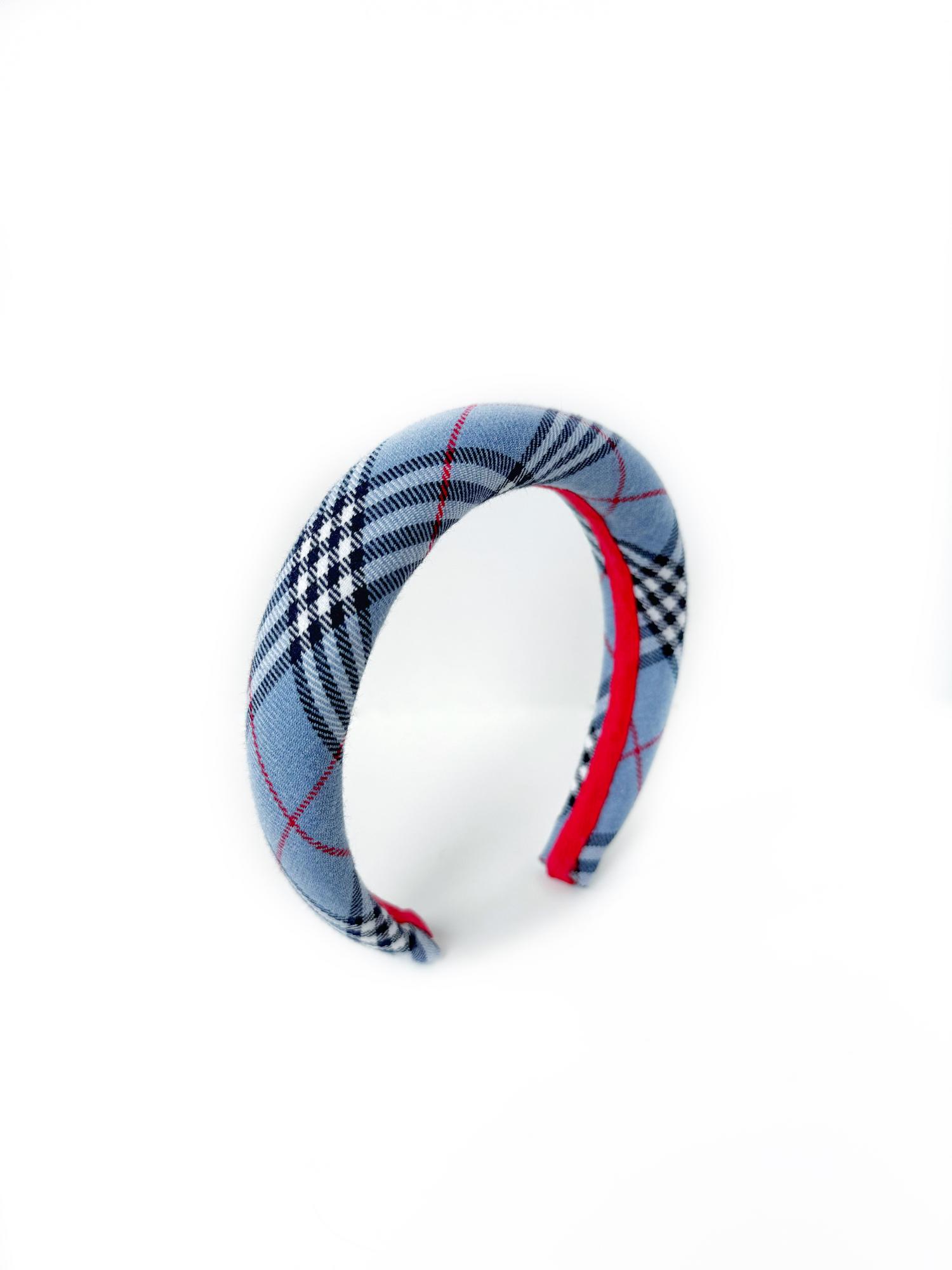 Ободок из костюмной Burberry круглый голубой