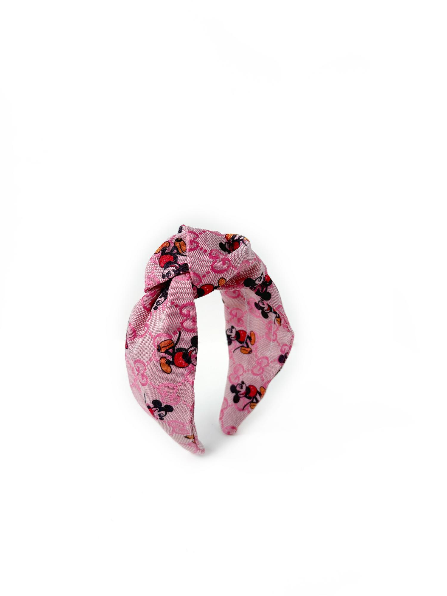 Ободок для волос из жаккарда Gucci Disney розовый
