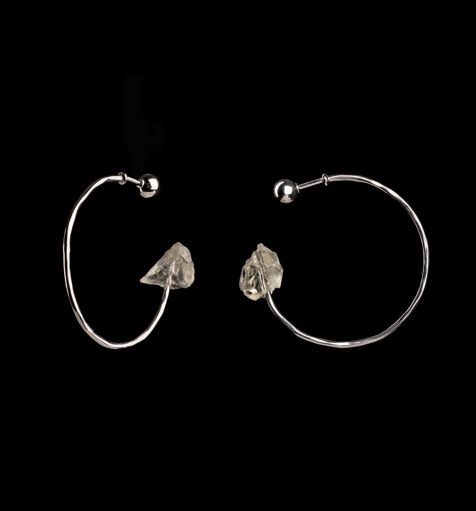 Tusk Earrings — Lemon Quartz