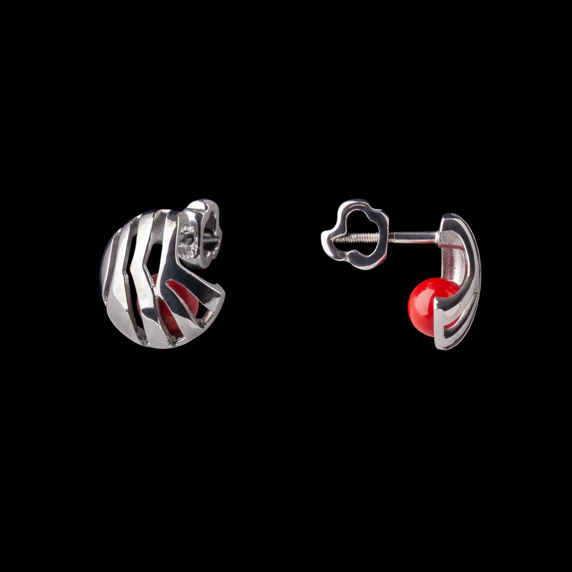 Coral Branch Earrings — Midi