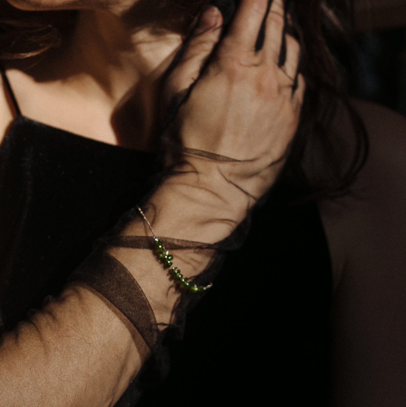 Chromodiopside Drops Bracelet