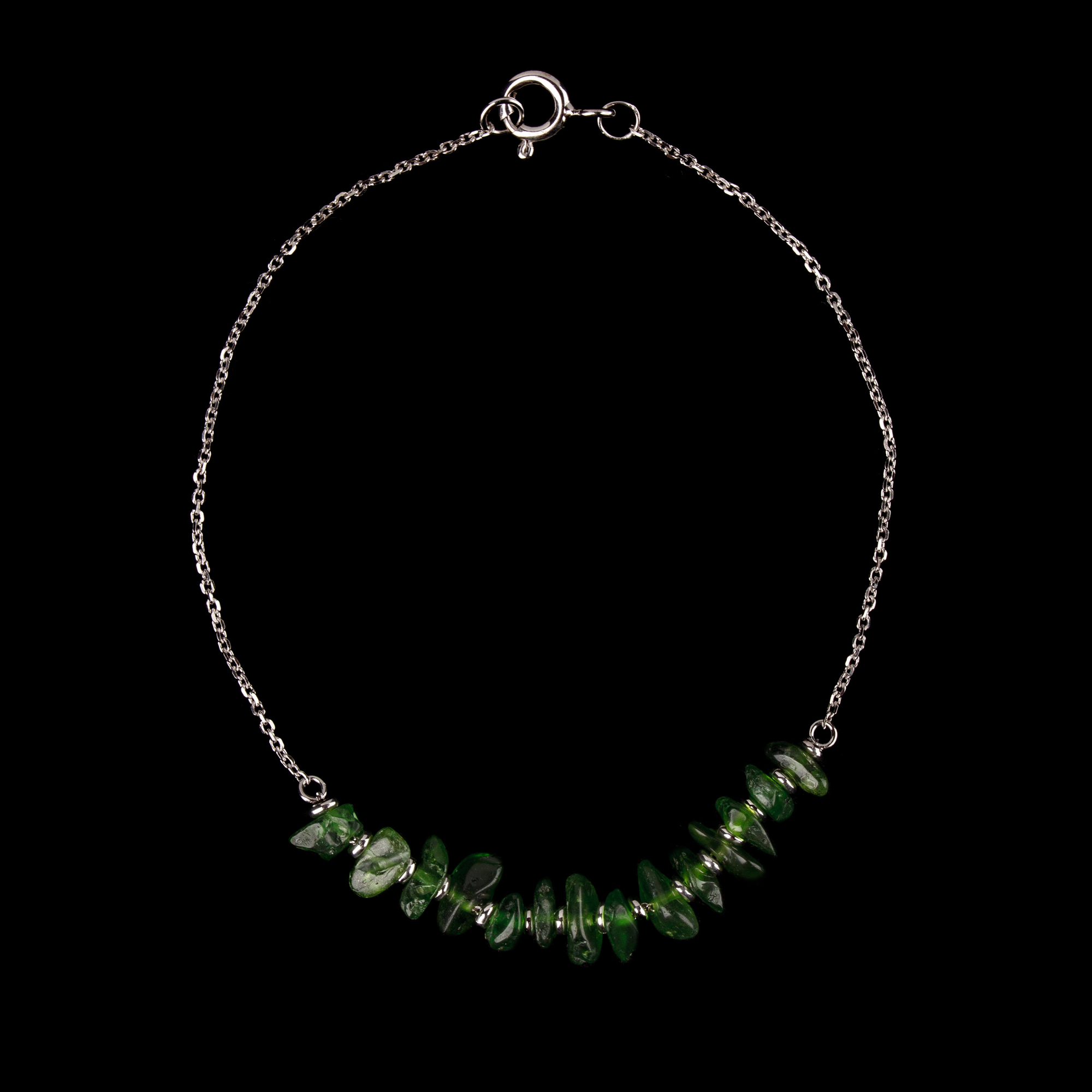 Chromodiopside Drops Bracelet