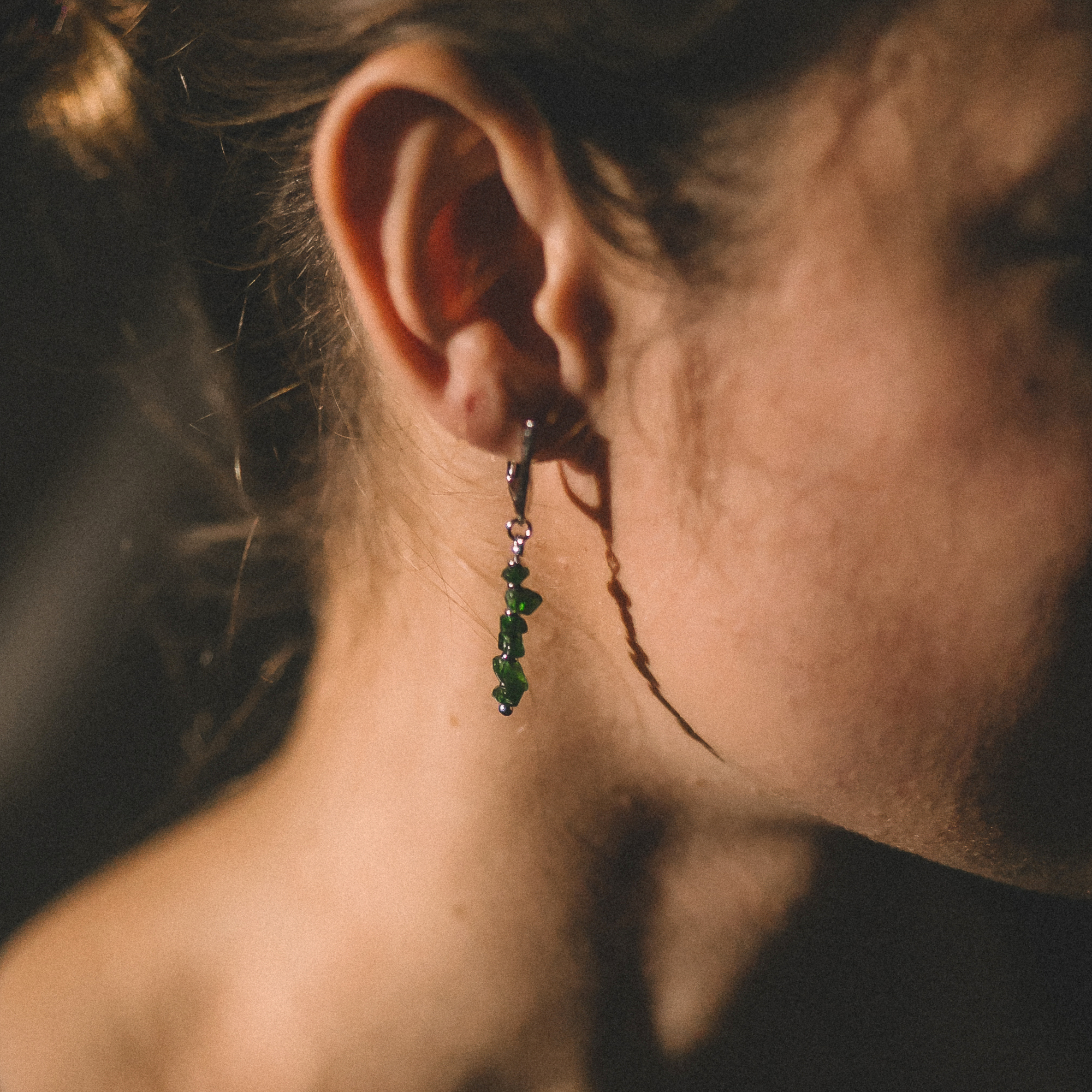 Chromodiopside Drops Earrings