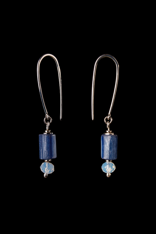 Earrings Kyanite and Moonstone