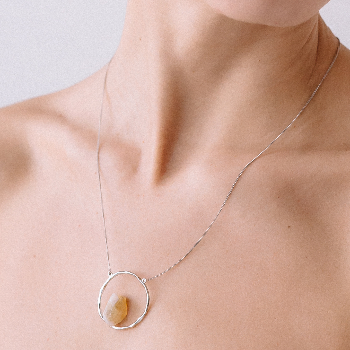 Necklace Faceted Citrine