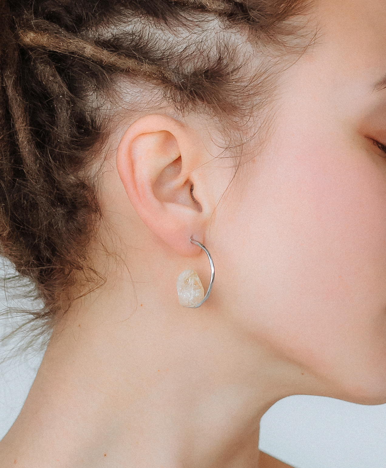 Earrings Faceted Citrine