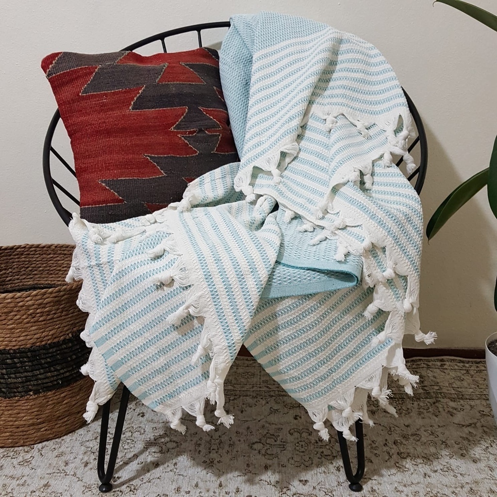 Плед голубой