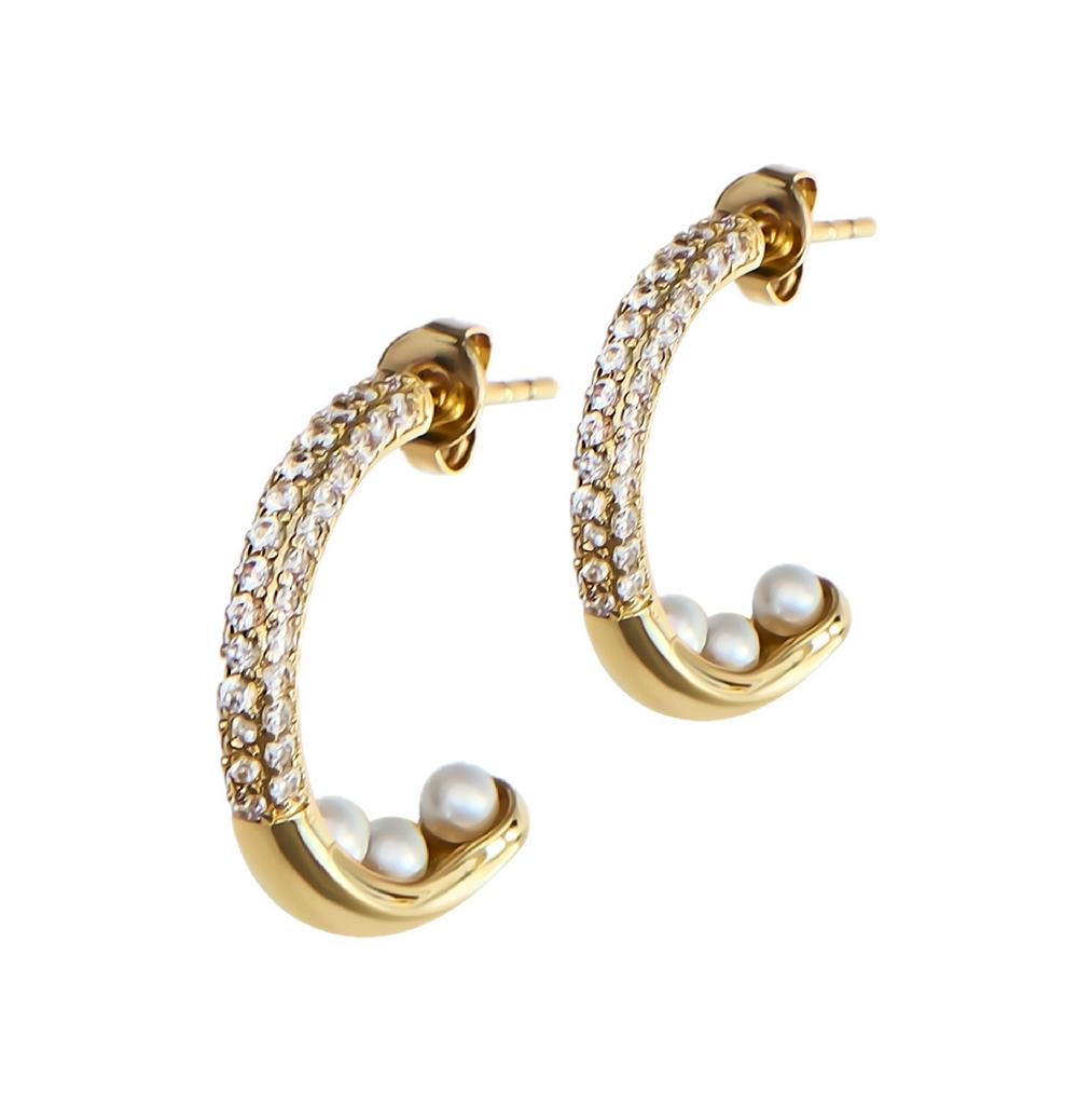 HOOPS WITH PEARLS