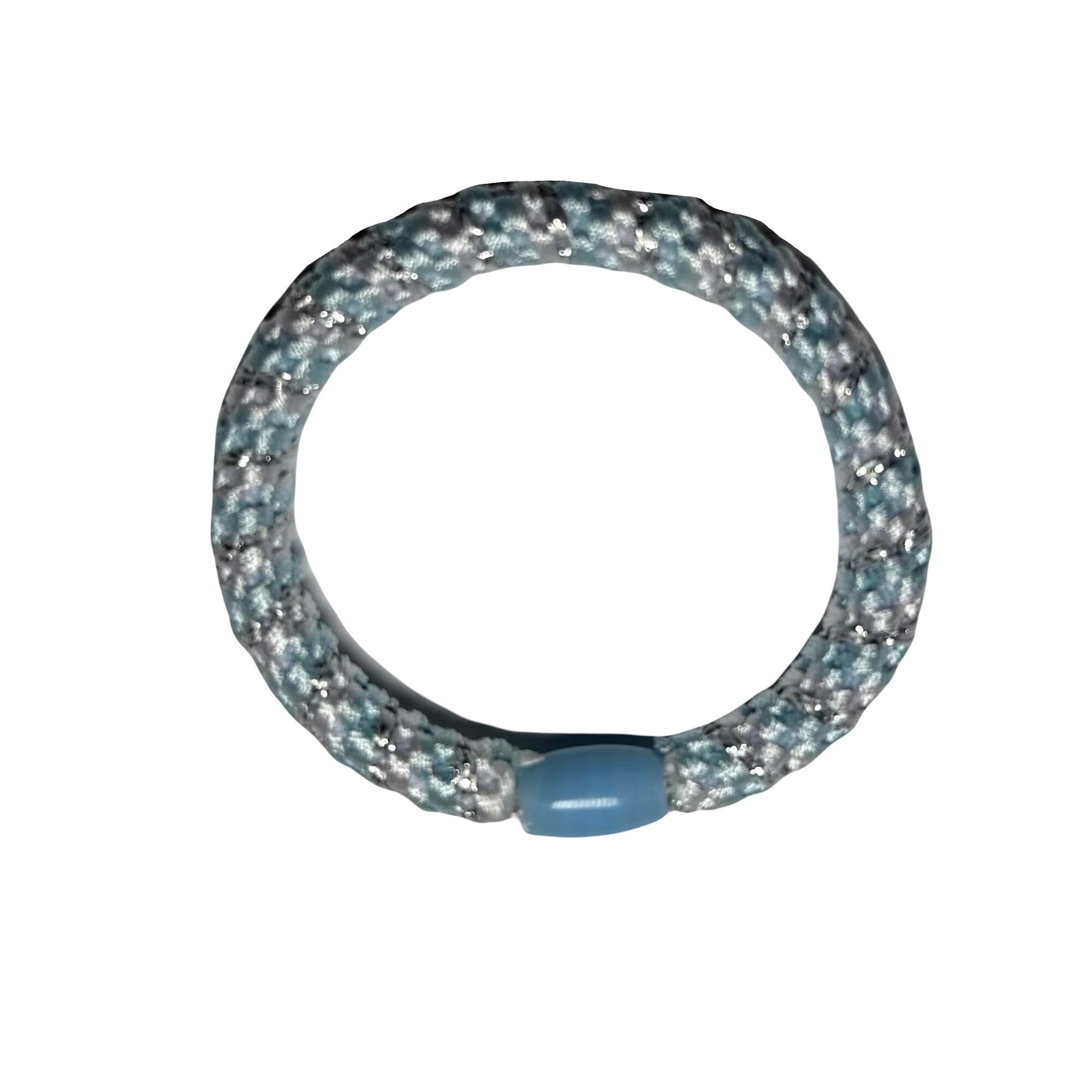 WHITE BLUE AND SILVER ELASTIC