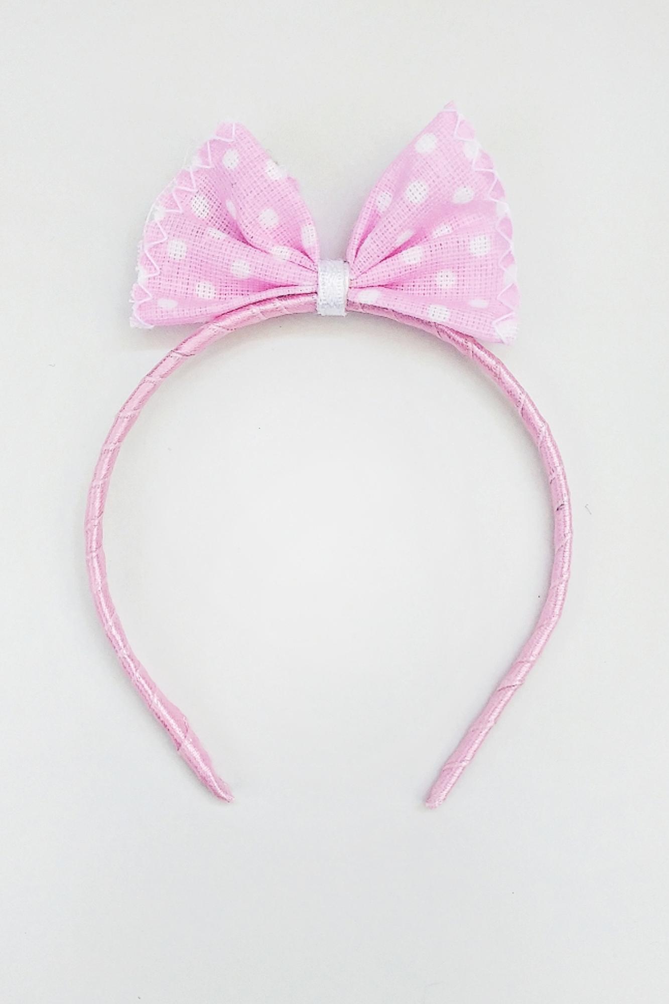 ободок для кукол розовый