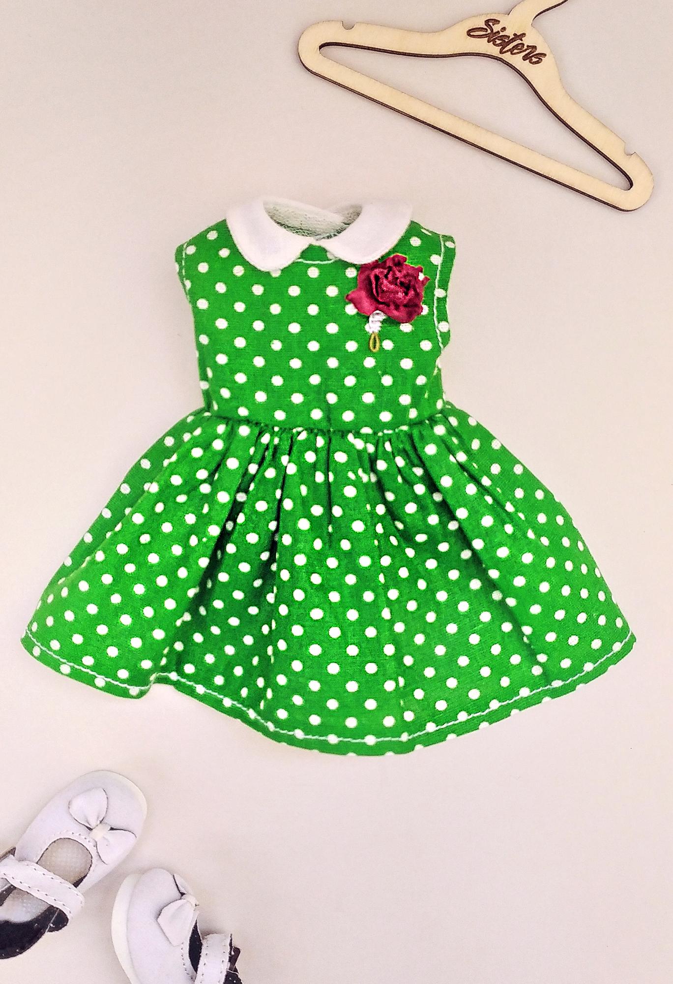 Платье хлопковое зеленое