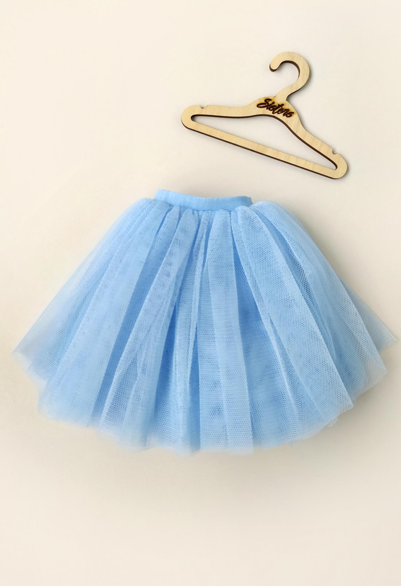 Юбка пышная голубая