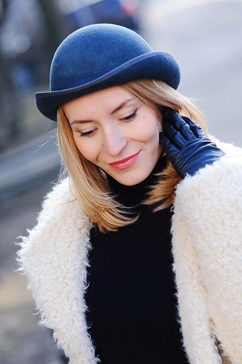 Шляпа котелок женская серая