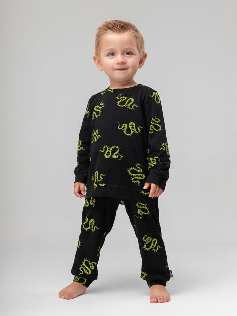 Костюм  BODO-черный(салатовый)