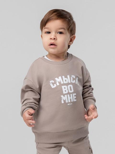 Свитшот Bodo-серо-бежевый