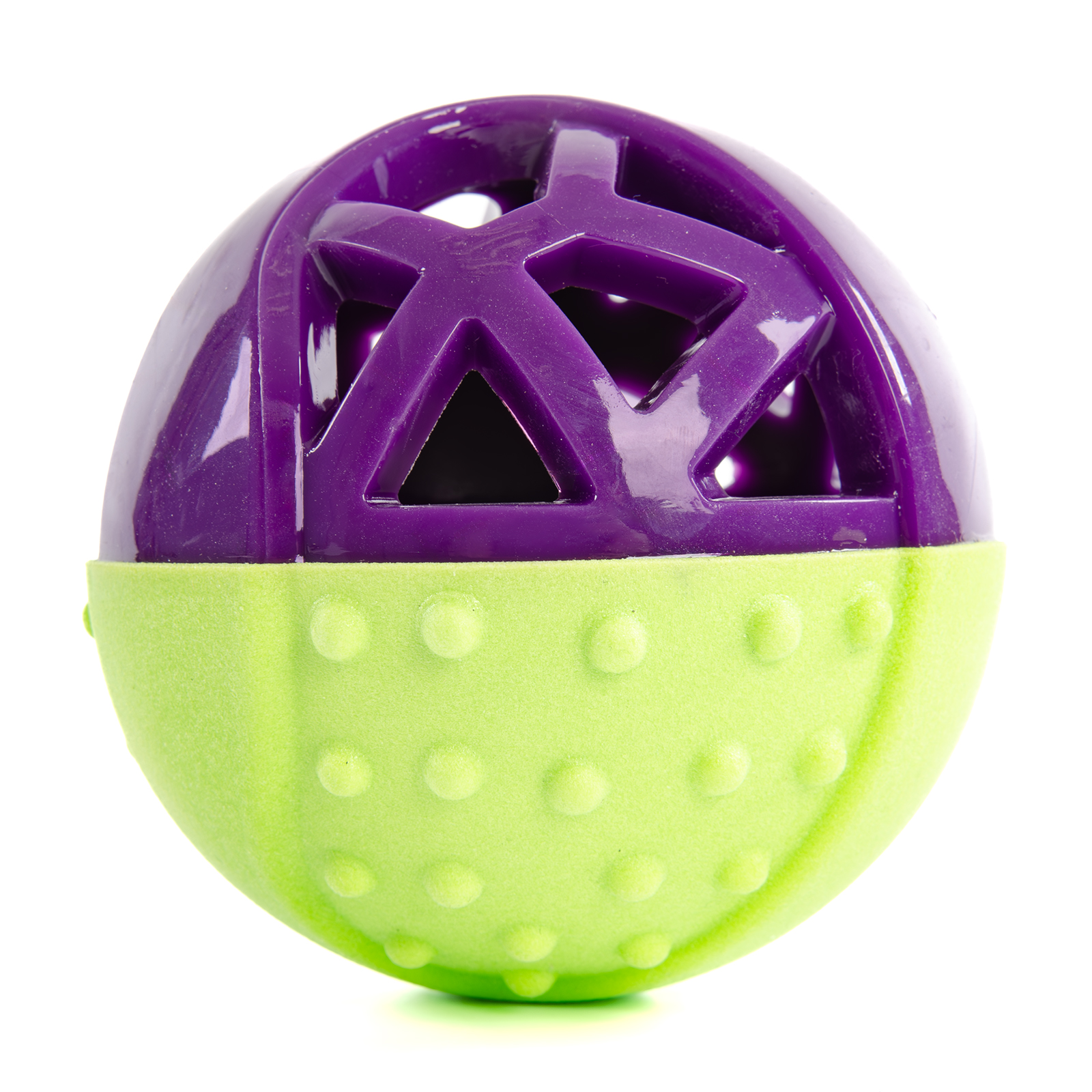 EliteDog Игрушка для собак резиновая "Мяч для лакомств", зелёно-фиолетовая