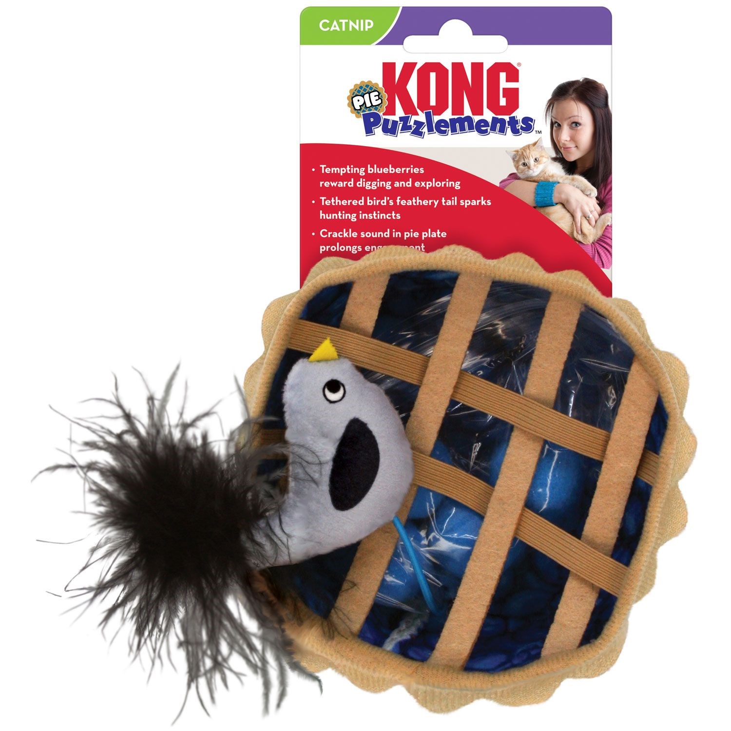 Toy Cat KONG Cat Puzzlements Pie