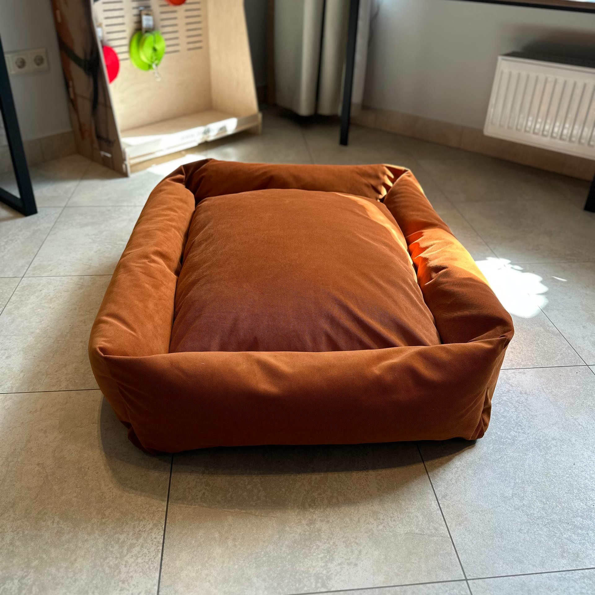 Лежанка Diagonal Терракотовая