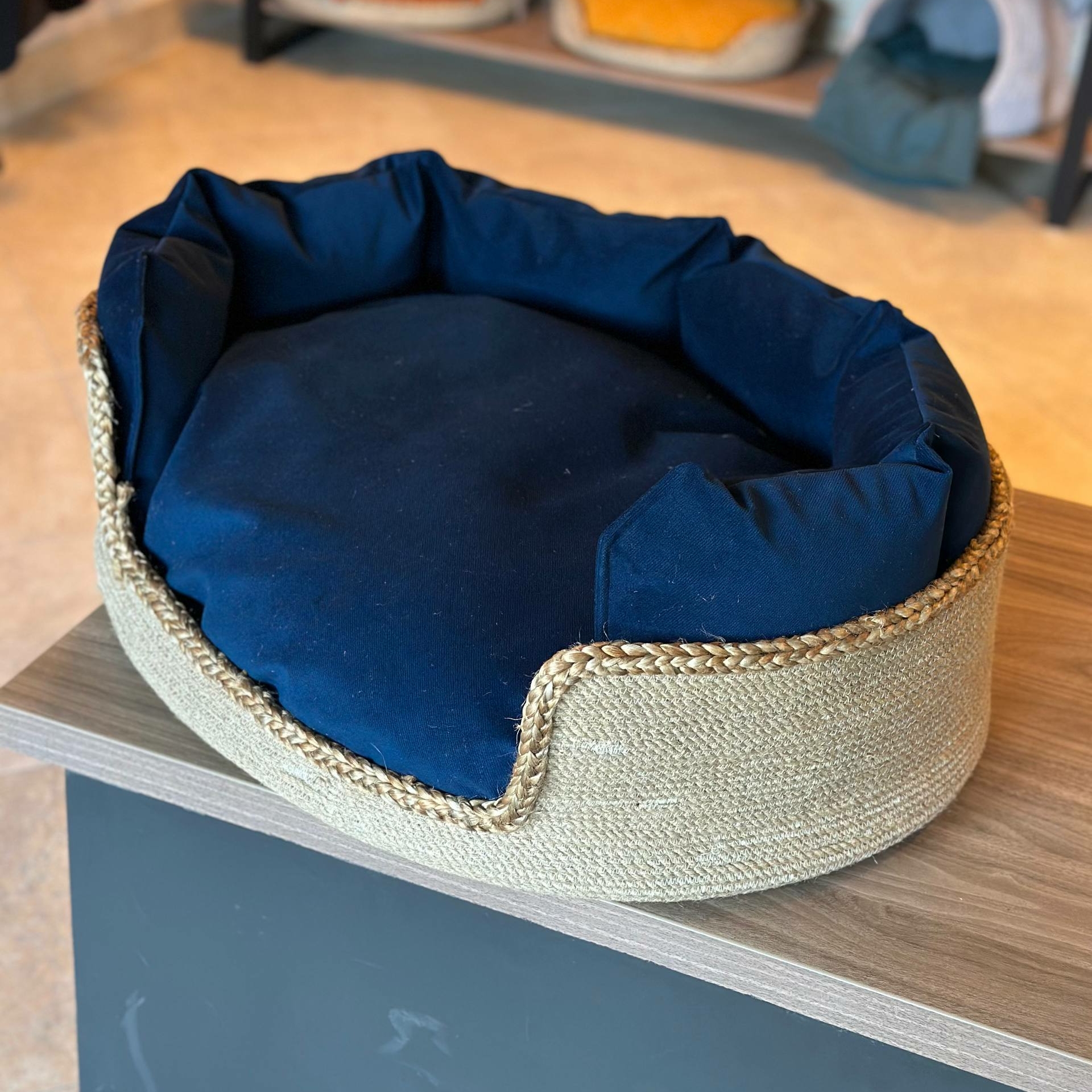 Лежанка Boho Темно-синяя