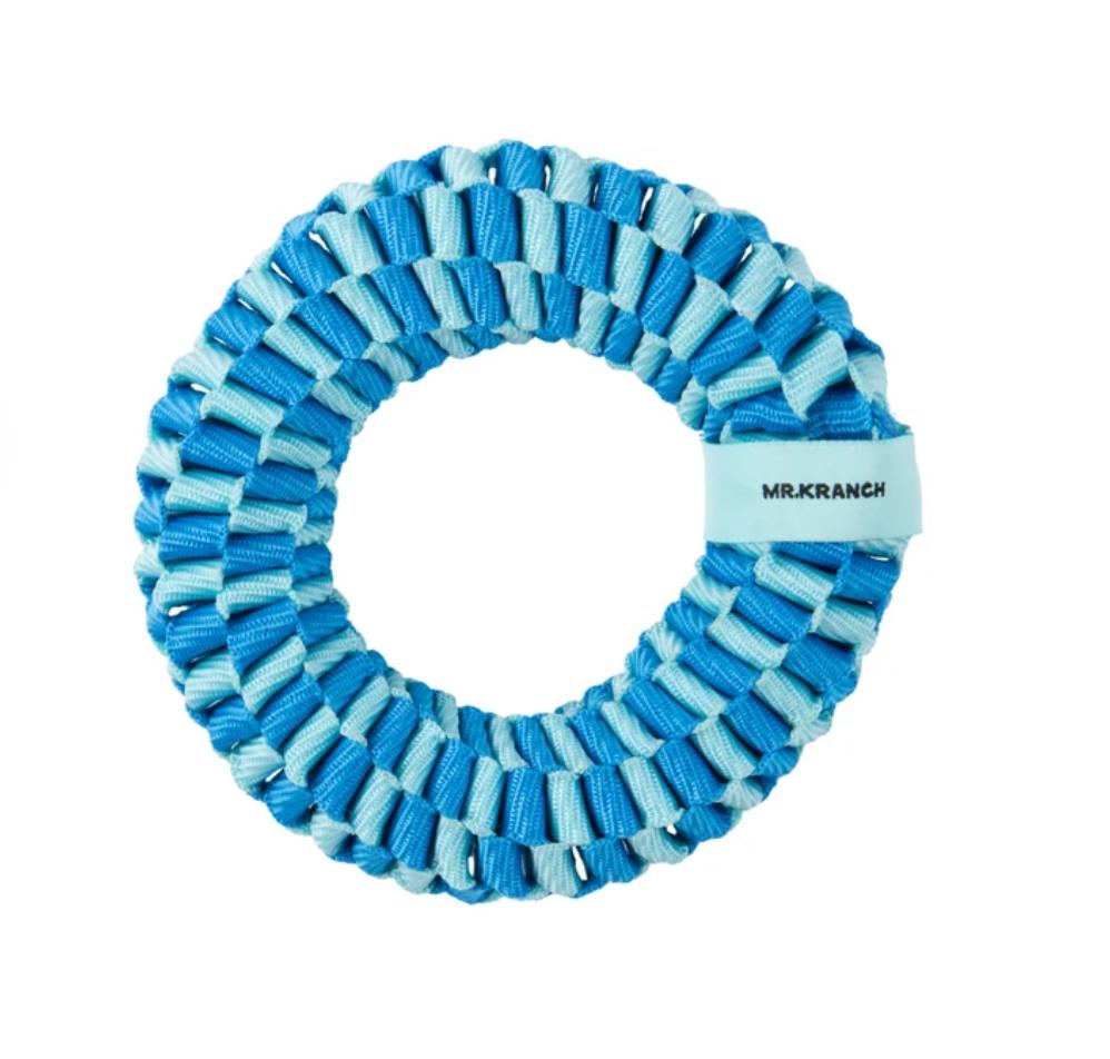Игрушка Mr.Kranch для собак Плетеное кольцо  голубая