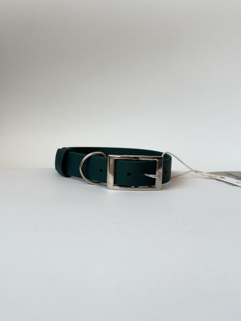Ошейник классический из биотана изумрудный 34-42 см