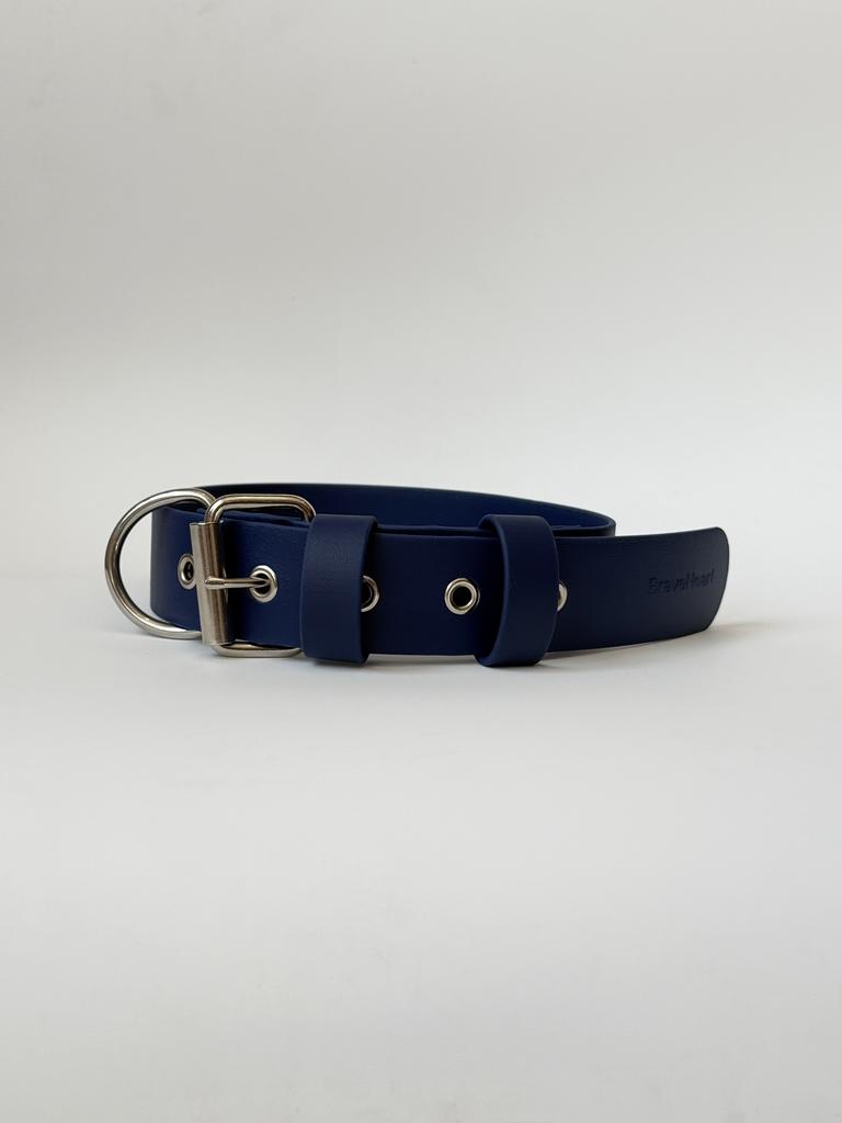 Ошейник классический из биотана тёмно – синий 47-61 см