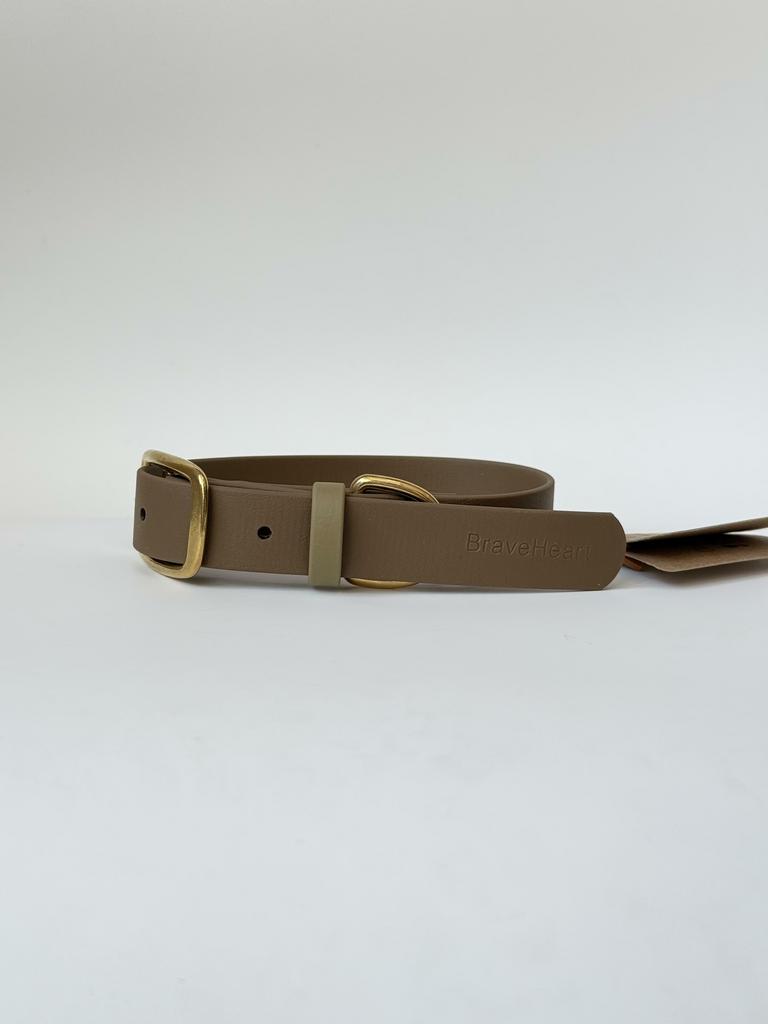 Ошейник классический из биотана песочный 35-44 см