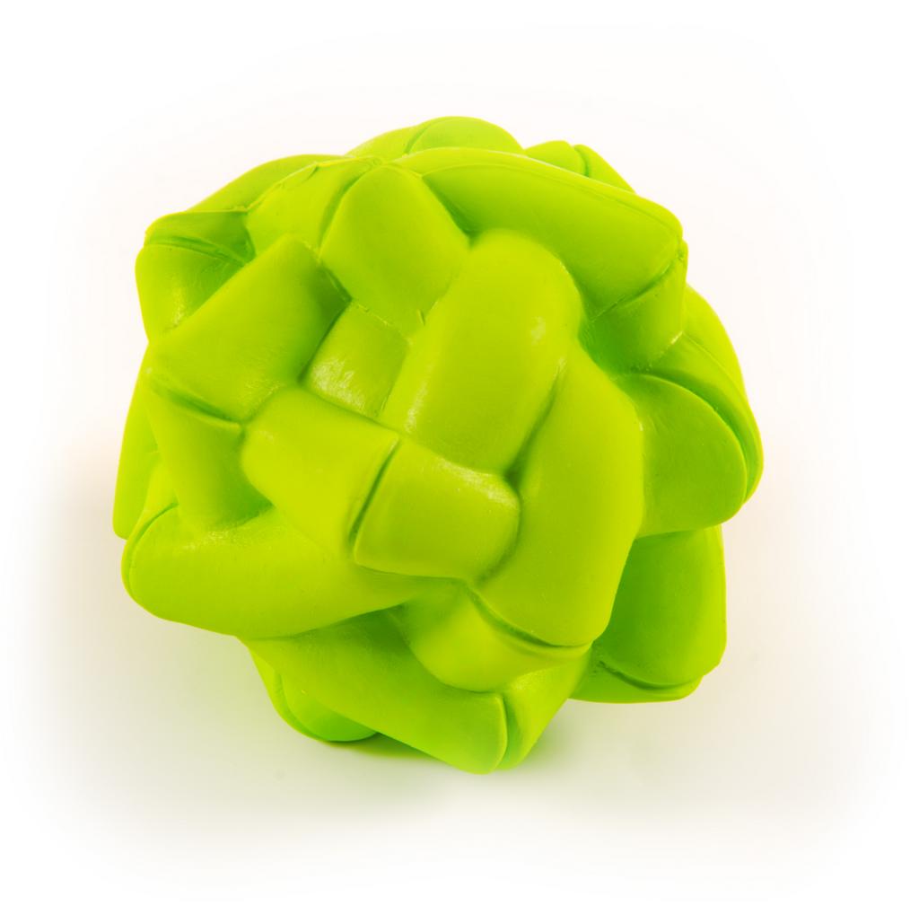 SkyRus Игрушка для собак резиновая "Бамбук", зелёная, 6.5х6.5х6.5см