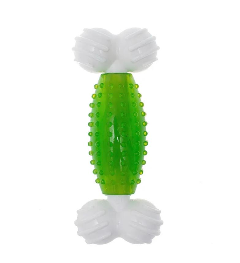 CanineClean игрушка для собак Косточка нейлон/синтетическая резина 19 см с ароматом мяты, зеленый