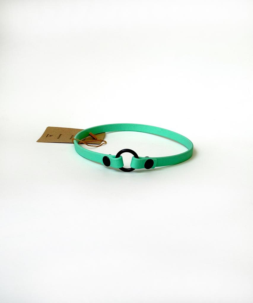 Шнурок для адресника из биотана мятный 49 см