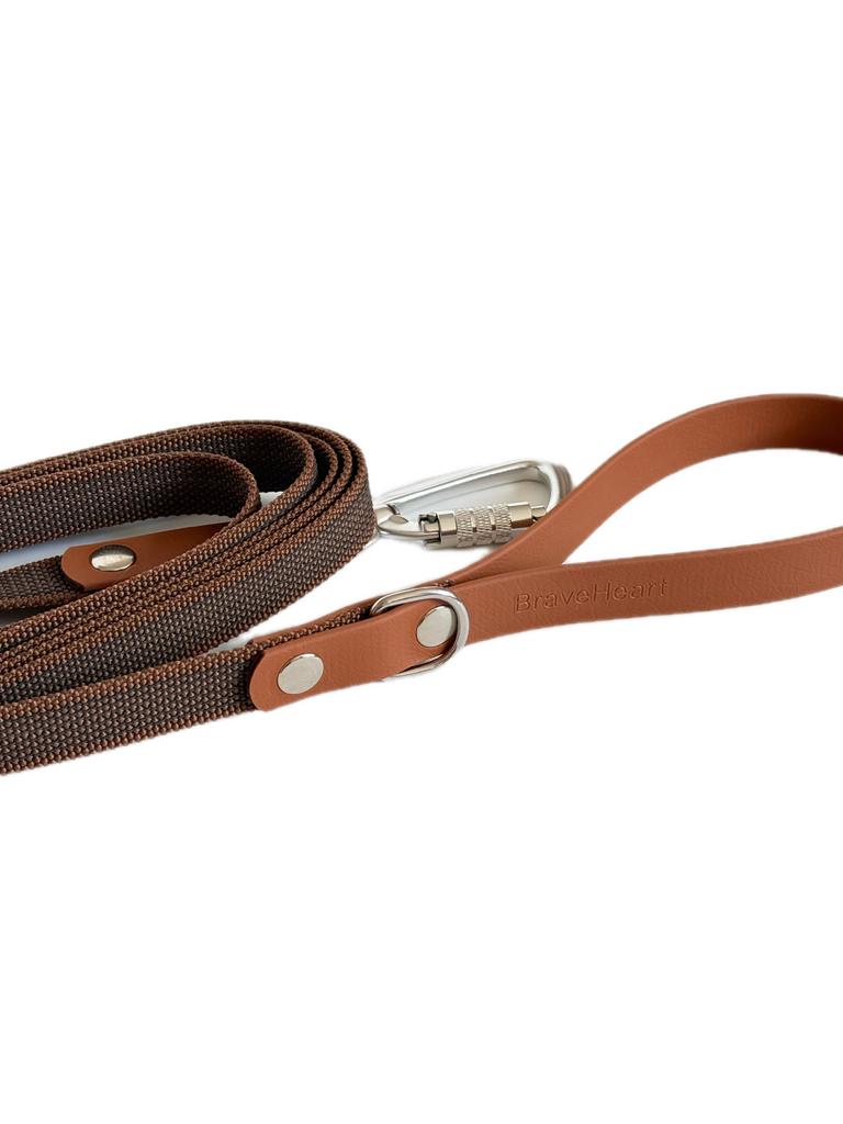 Поводок прорезиненная стропа + биотановые карамельные вставки 3 м