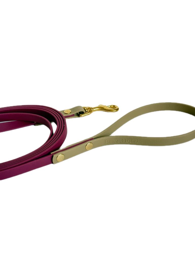 Биотановый поводок песочный + винный 3 м