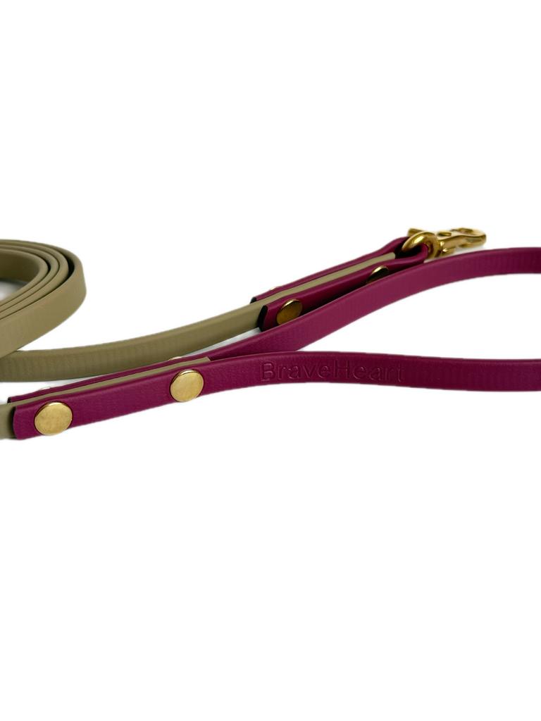 Биотановый поводок песочный + винный 3 м