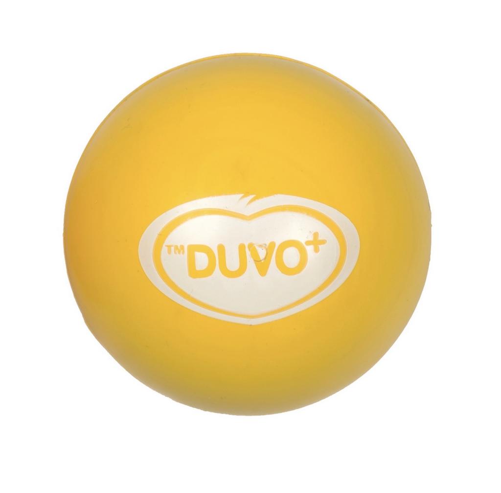 DUVO+ Игрушка для собак "Мяч резиновый", жёлтый, 6.5см