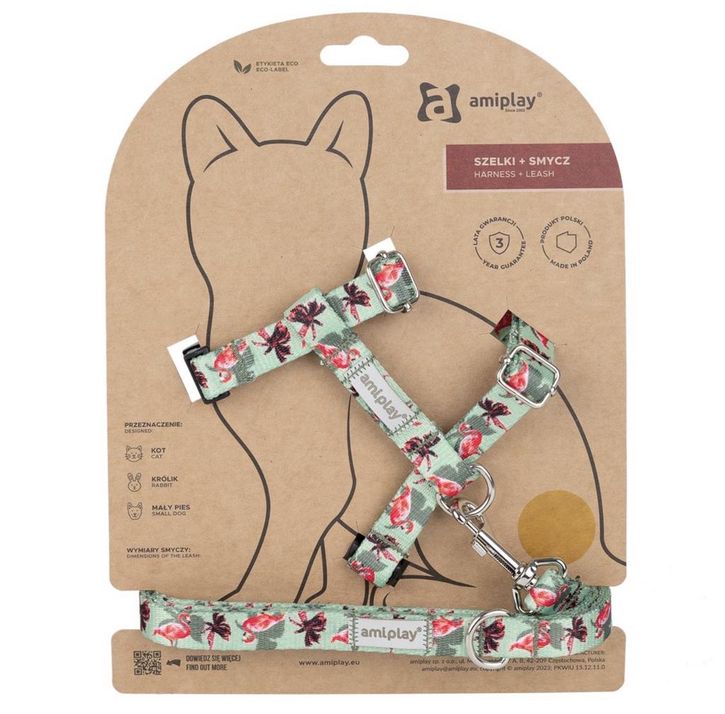 Шлейка+поводок для кота BeHappy Cat amiplay