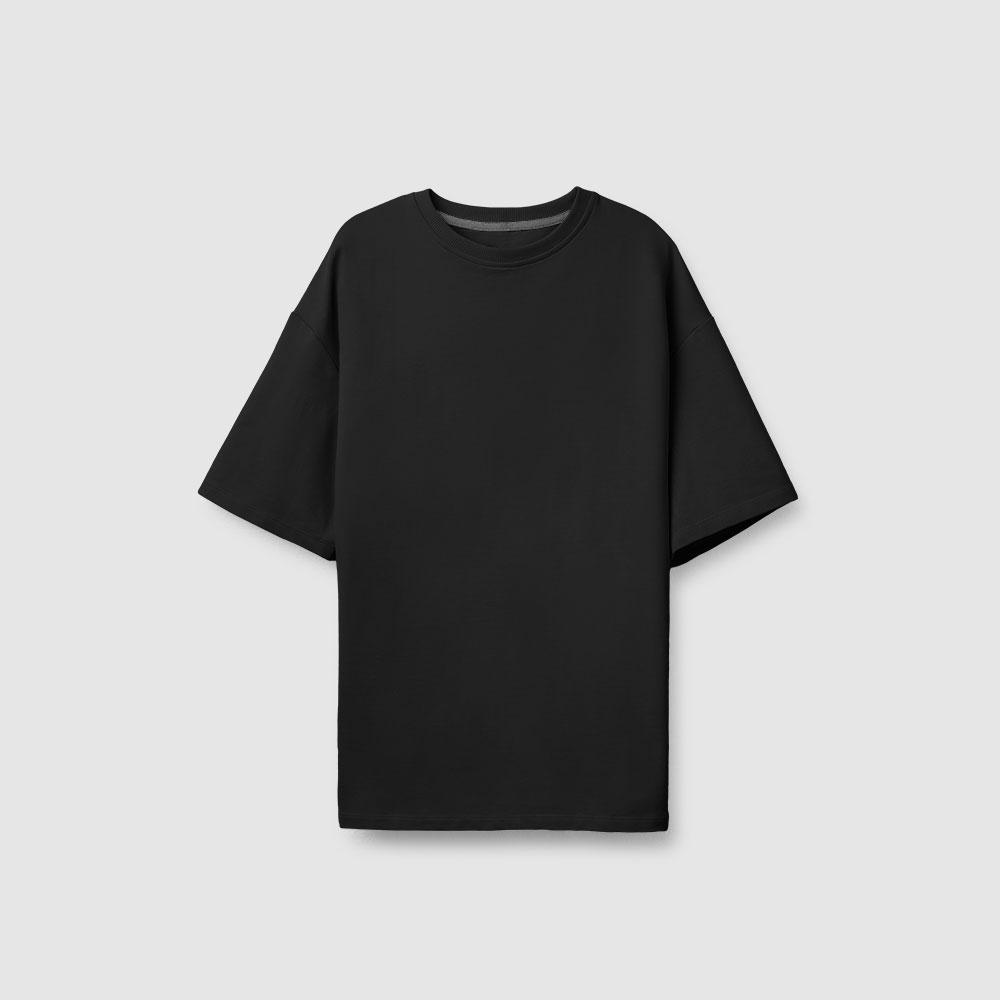 Футболка из плотного трикотажа TOP MAN / чёрный