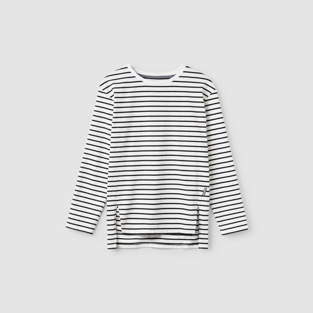 Тельняшка с разрезами SALT / чёрно-белый