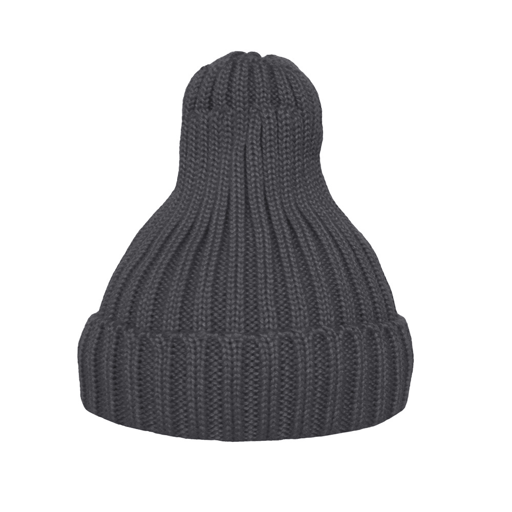 Шапка утеплённая графит (пыльно-черная)