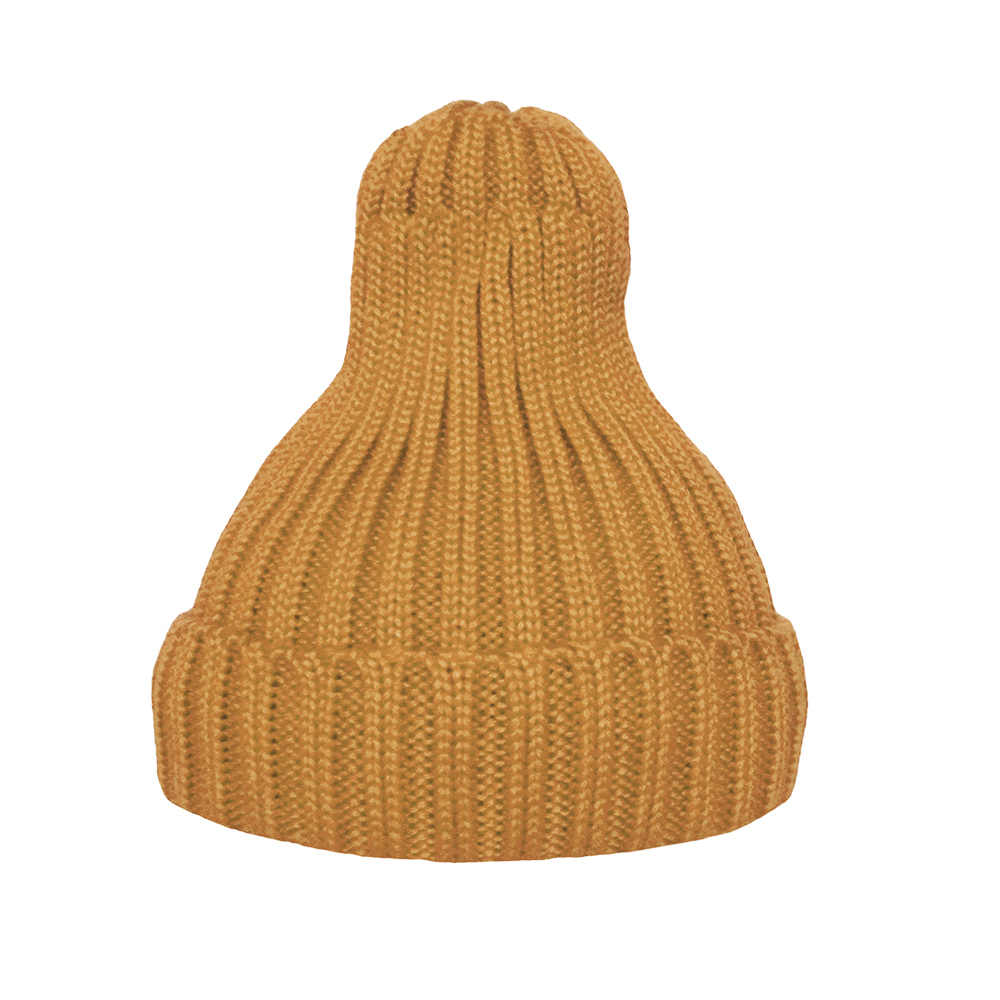 Шапка утеплённая желто-горчичная